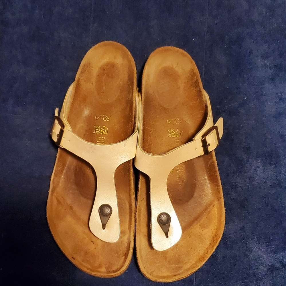 Iridescent Pearl Colored Woman's Birkenstocks
